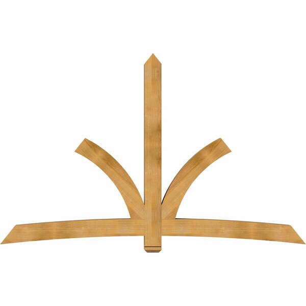 Ekena Millwork Davenport Rough Sawn Timber Gable Bracket, Western Red Cedar, 108"W x 68"H x 6"D x 6"F, 15/12 Pitch GBW108X68X0606DAV00RWR - main